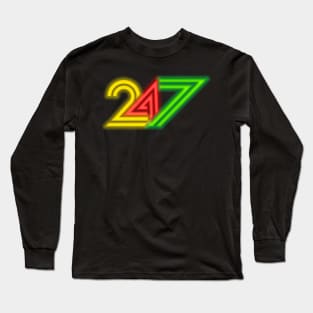 24 7 Neon Long Sleeve T-Shirt